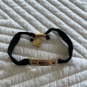 kate spade shine gold, diamond and canvas bracelet